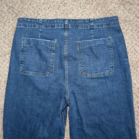 Kensie VintageLuxe The High Rise Wide Leg Jeans Size 12 Denim Pants High Waist - Picture 6 of 9